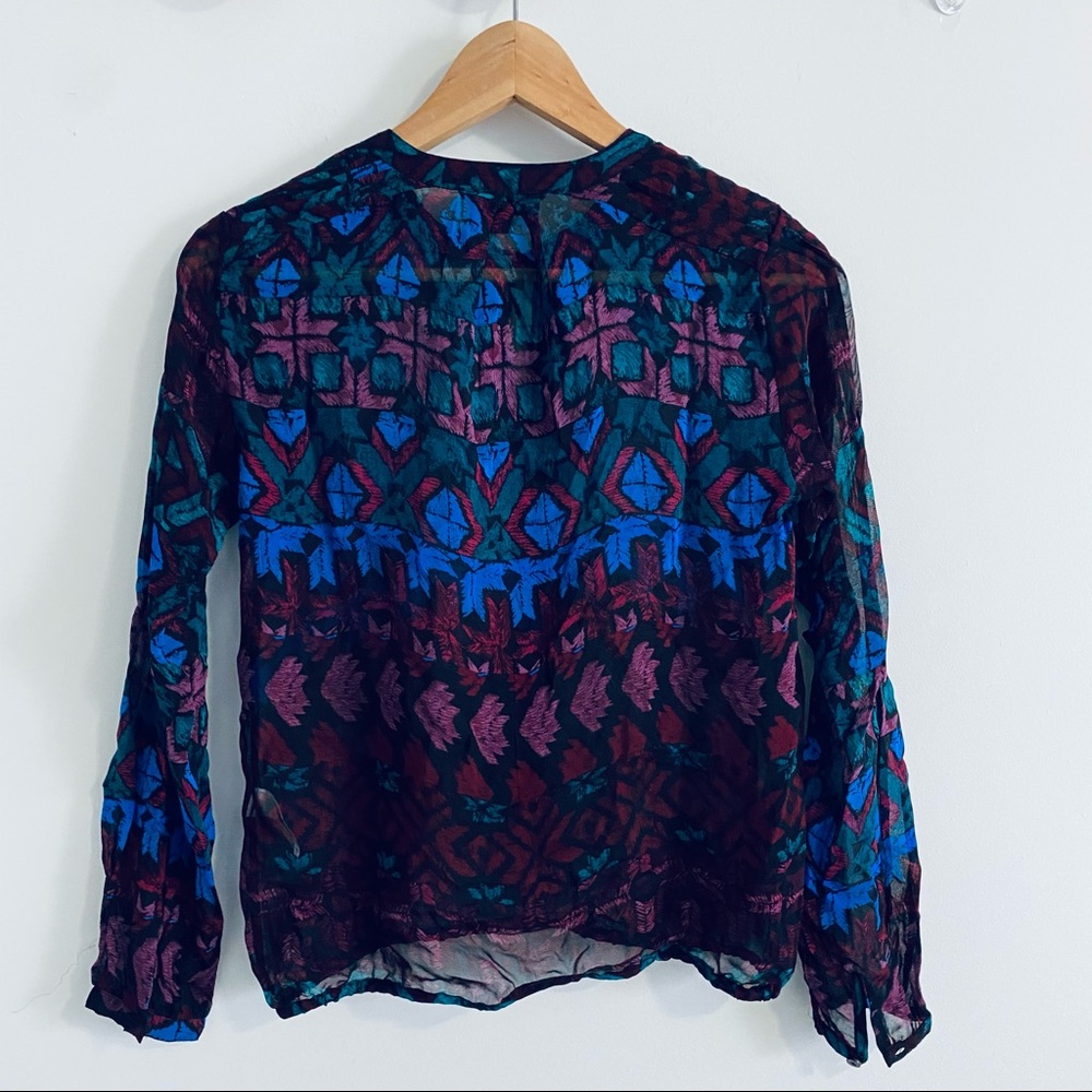 Lucky Brand Semi Sheer Boho Blouse - Picture 11 of 12